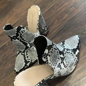 ALDO Snakeskin high heel mule